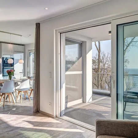 Penthouse Apartment Mit Sauna Und Dachterrasse Mit Haffblick Apartman