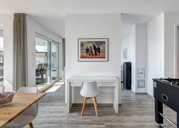 Penthouse Mit Sauna Und Dachterrasse Mit Haffblick 公寓