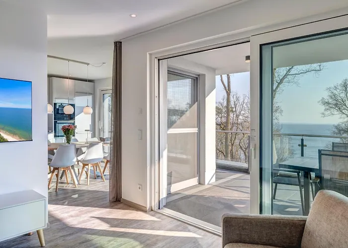 Penthouse Mit Sauna Und Dachterrasse Mit Haffblick 公寓